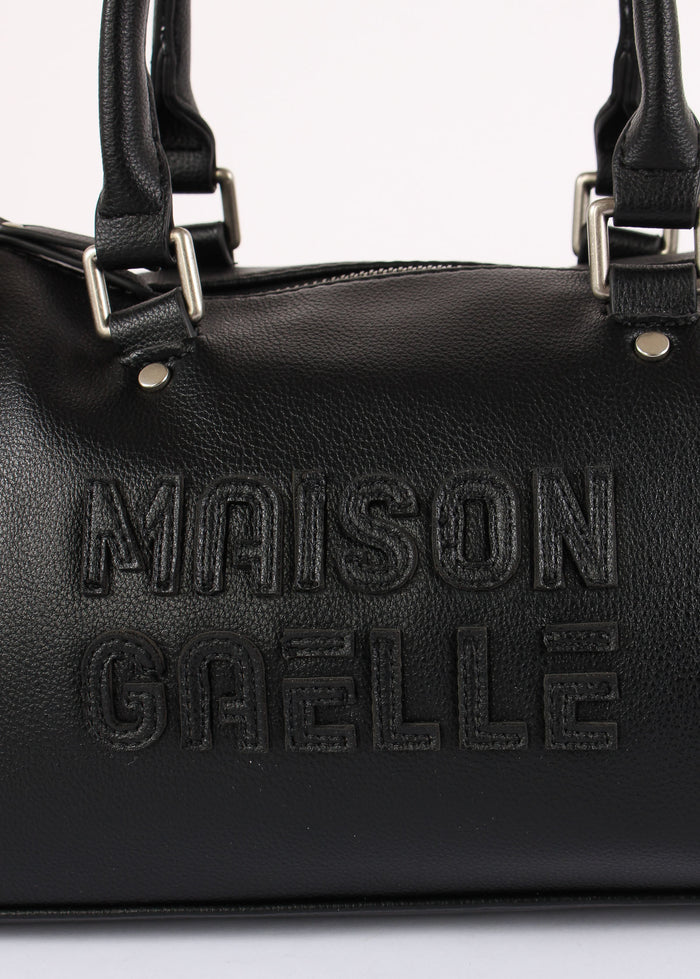 Maxi Duffle Maxi Logo Rilievo Nero-6