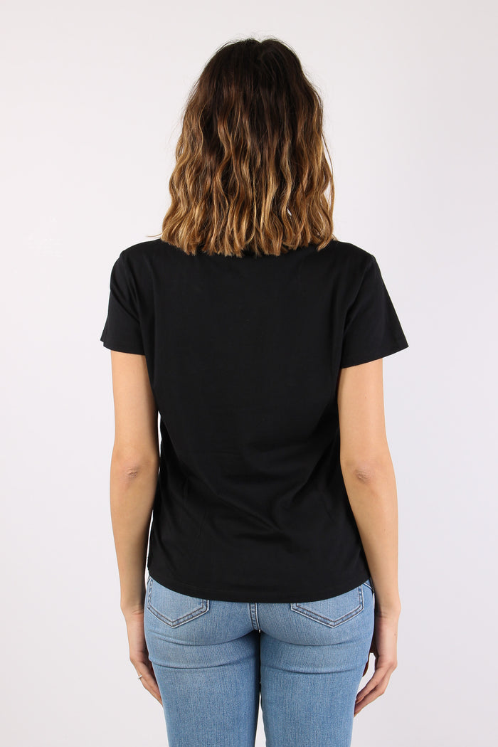T-shirt Logo Piccolo Nero-5