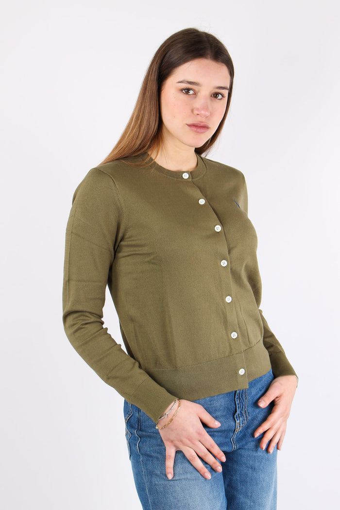 Cardigan Cotone Willow Green-5