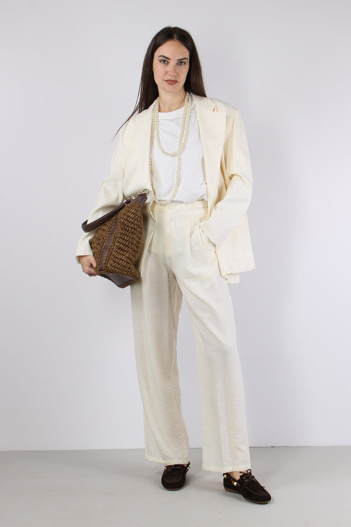 Pantalone Fluido Pences Panna