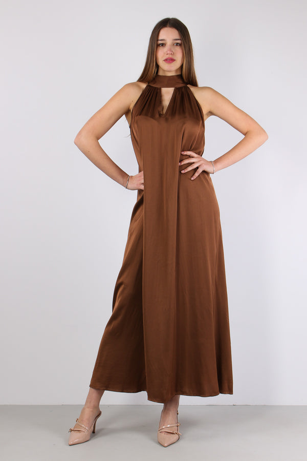 Fiokko Tunica Fiocco Effetto Raso Toffee-2