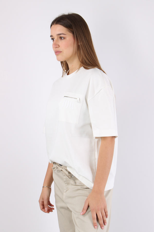 T-shirt Taschino Inserto Check Off White-2