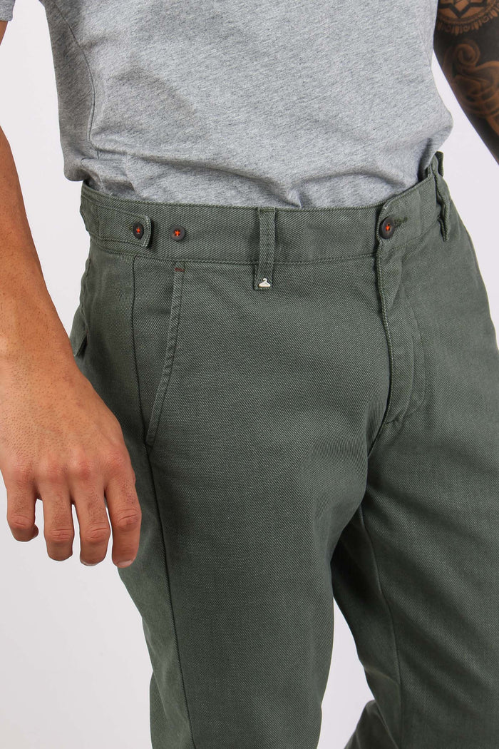 Pantalone Chino Riprese Latera Menta-7