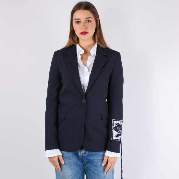 Giacca Patch Pizzo Blu-2