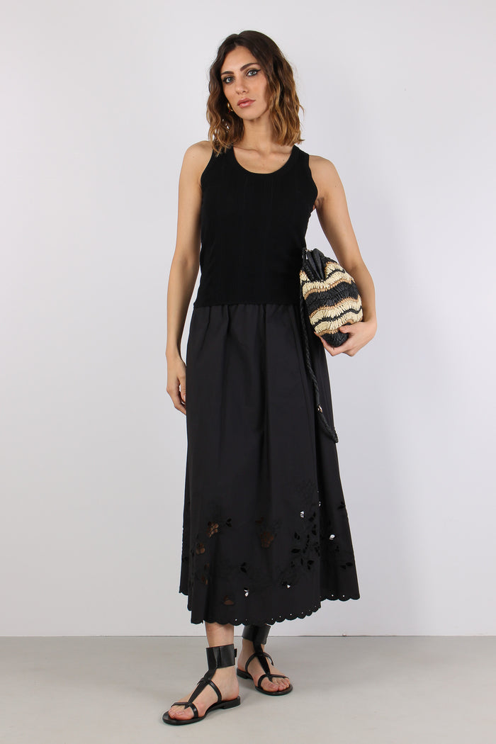 Cose Top Smanicato Nero