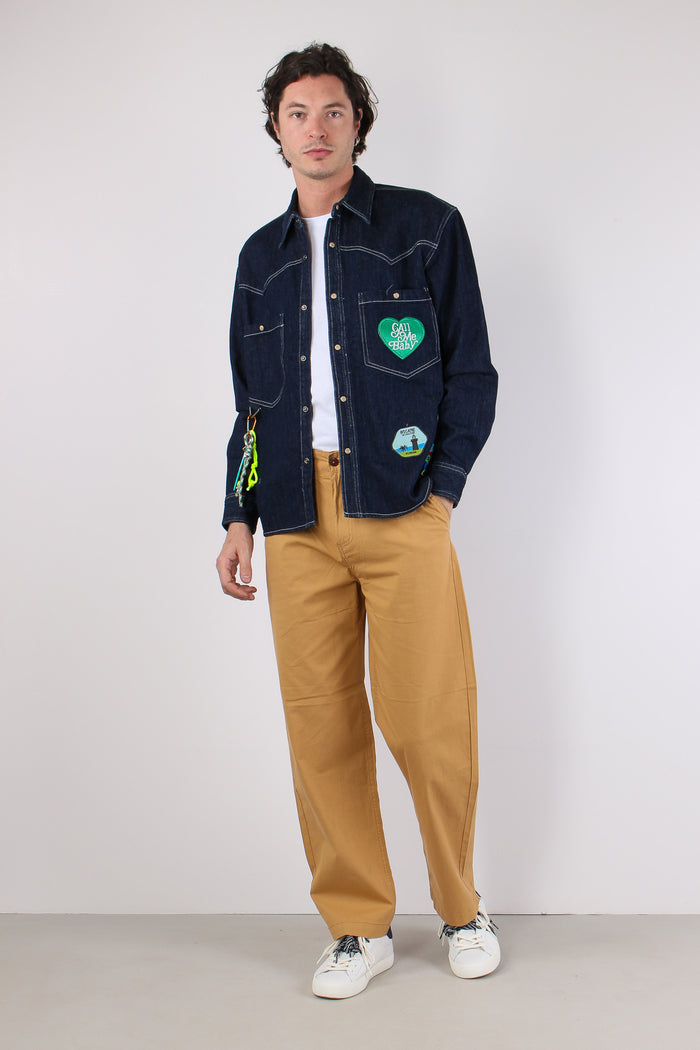 Camicia Over Denim Patch Denim-6