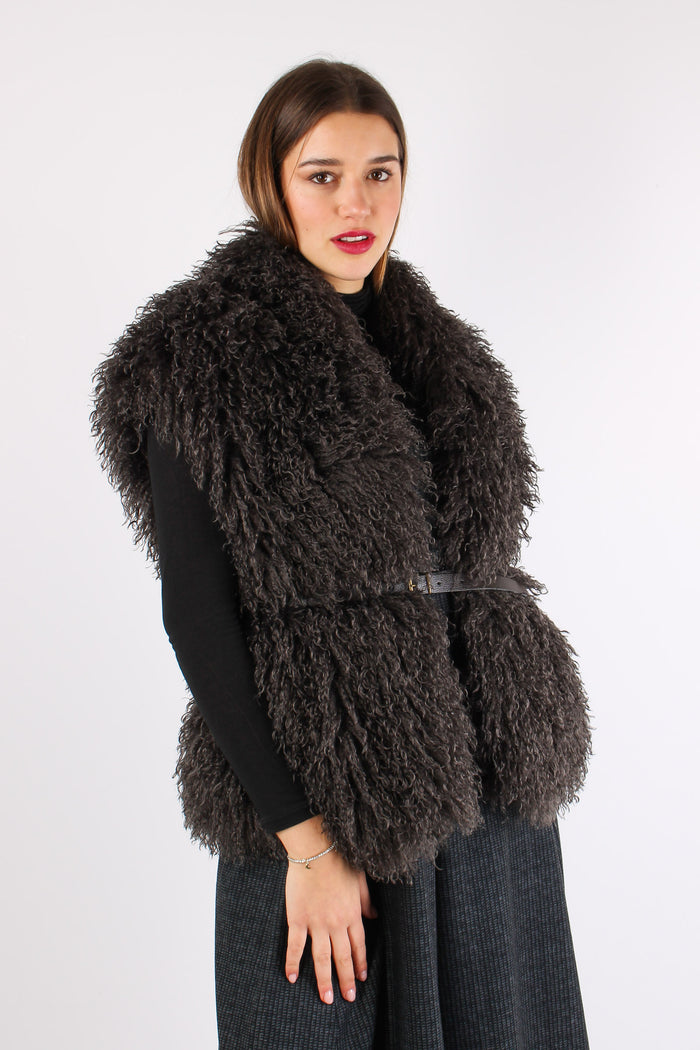 Gilet Mongolia Cintura Grigio-7