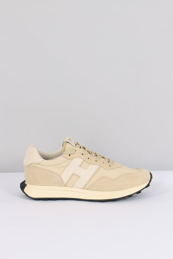 Sneaker Bimateriale Patch Sabbia
