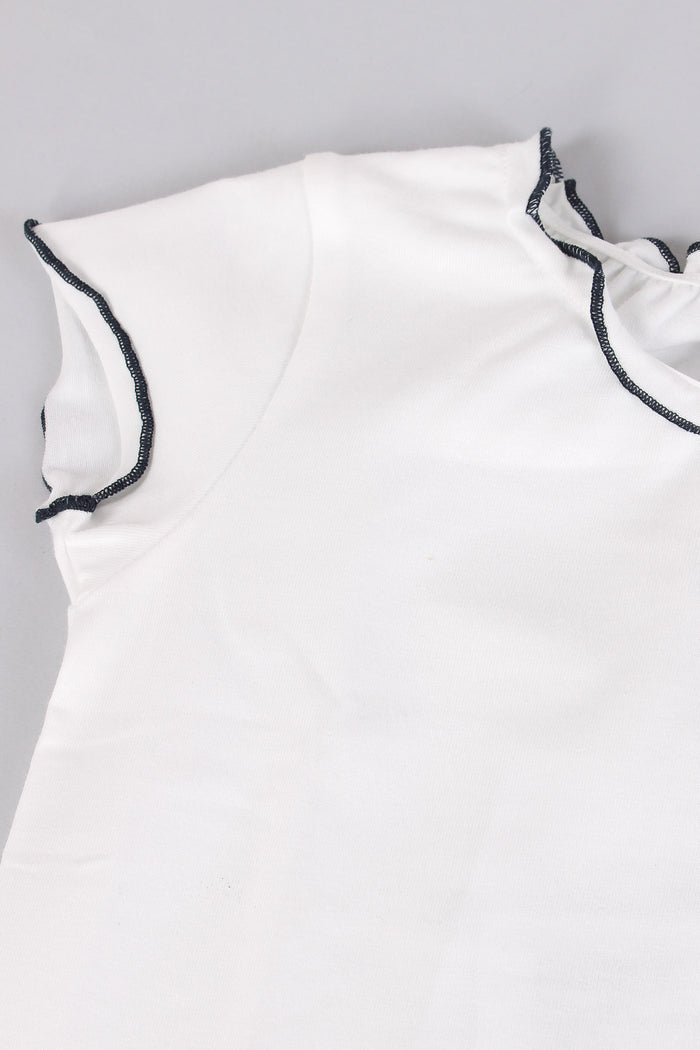 T-shirt Profilo Contrasto Blu-5