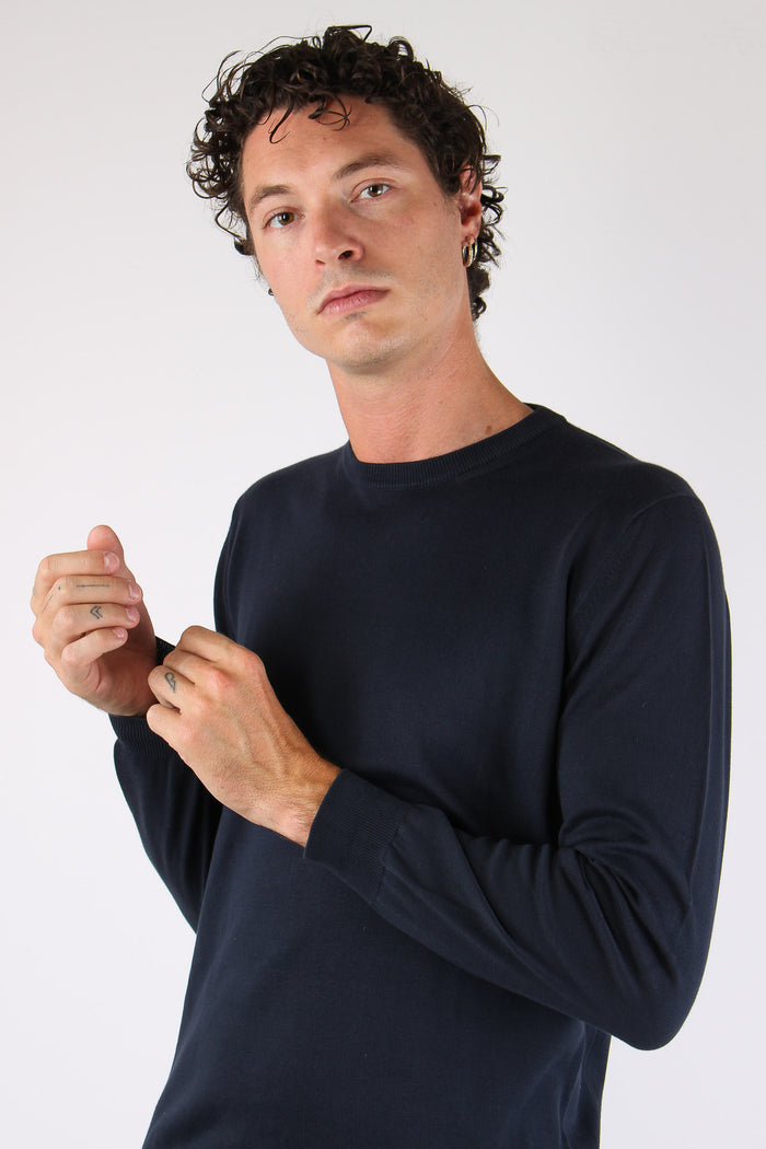 Mgalia Girocollo M/l 100% Cotone Midnight-7