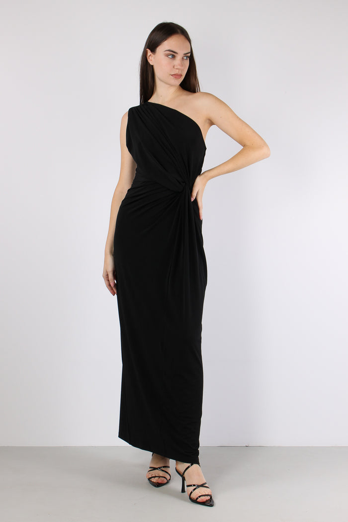 Abito Monospalla Lycra Nero-3
