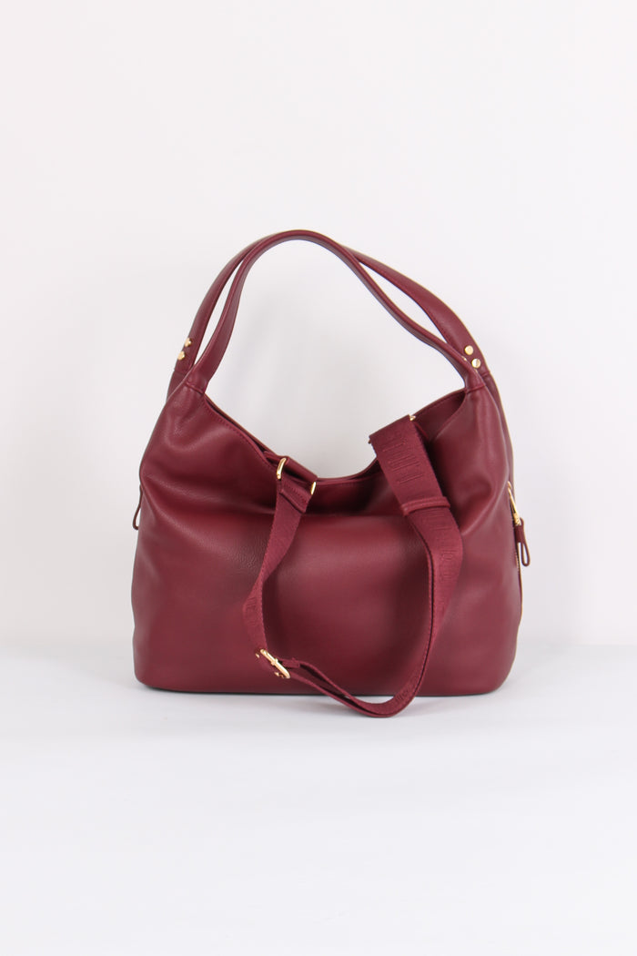 Hobo Maxi 2 Manici Zip Red Wine-4