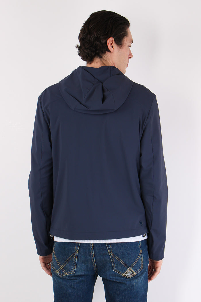 Giubbotto Stretch Cappuccio Navy-4