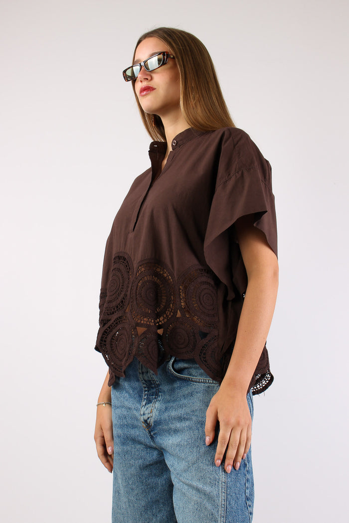 Blusa Ricamo Over Moro-4