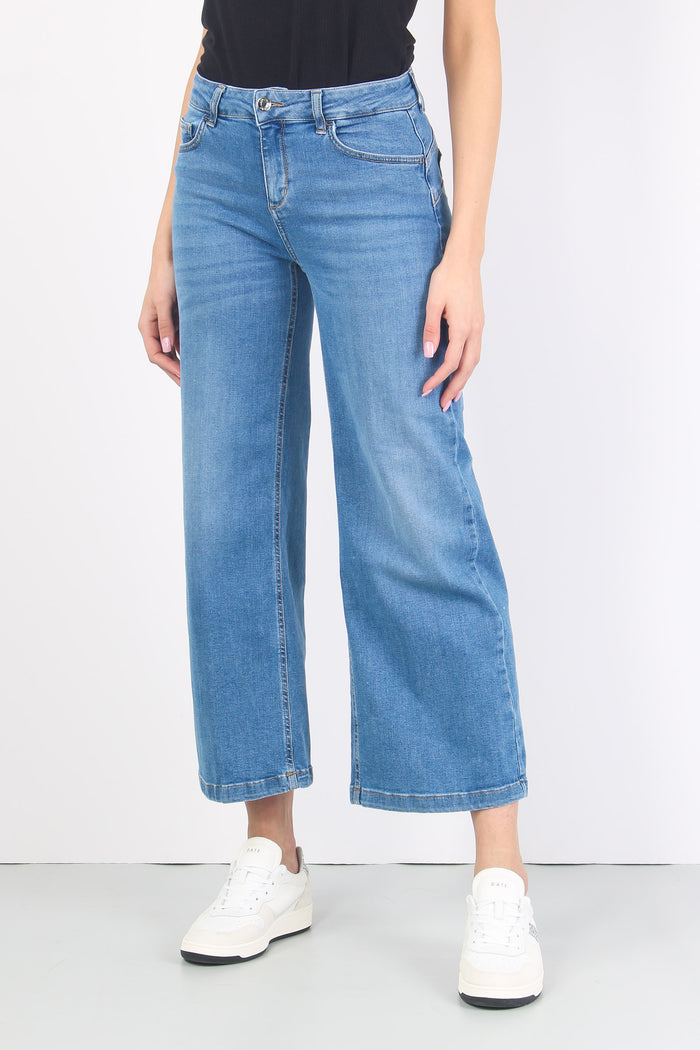 Jeans Parfait Cropped Denim Chiaro-6