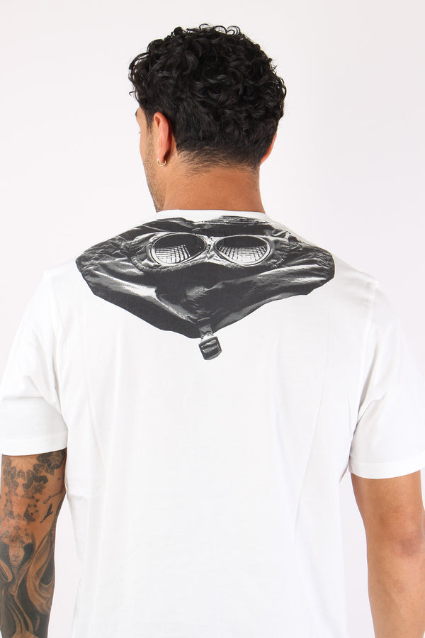 T-shirt Stampa Occhiali Gauze White-2