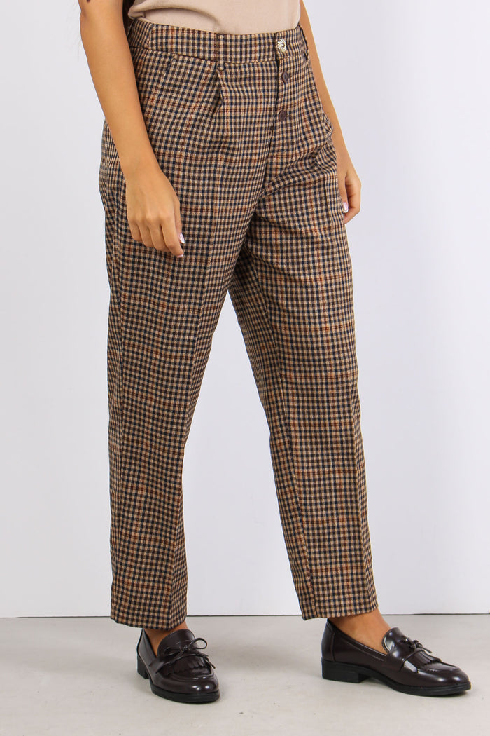 Pantalone Baloon Micro Quadro Cioc/beige/blu-7