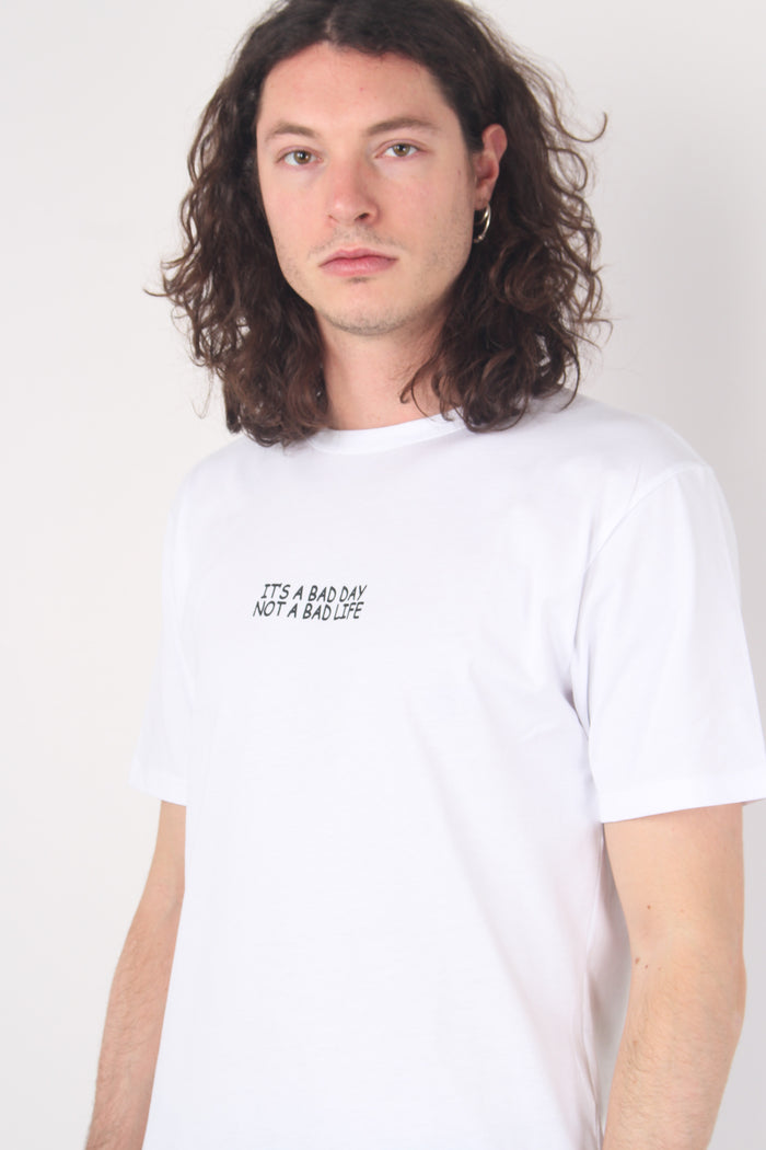 T-shirt Stampa Smile Bianco-8