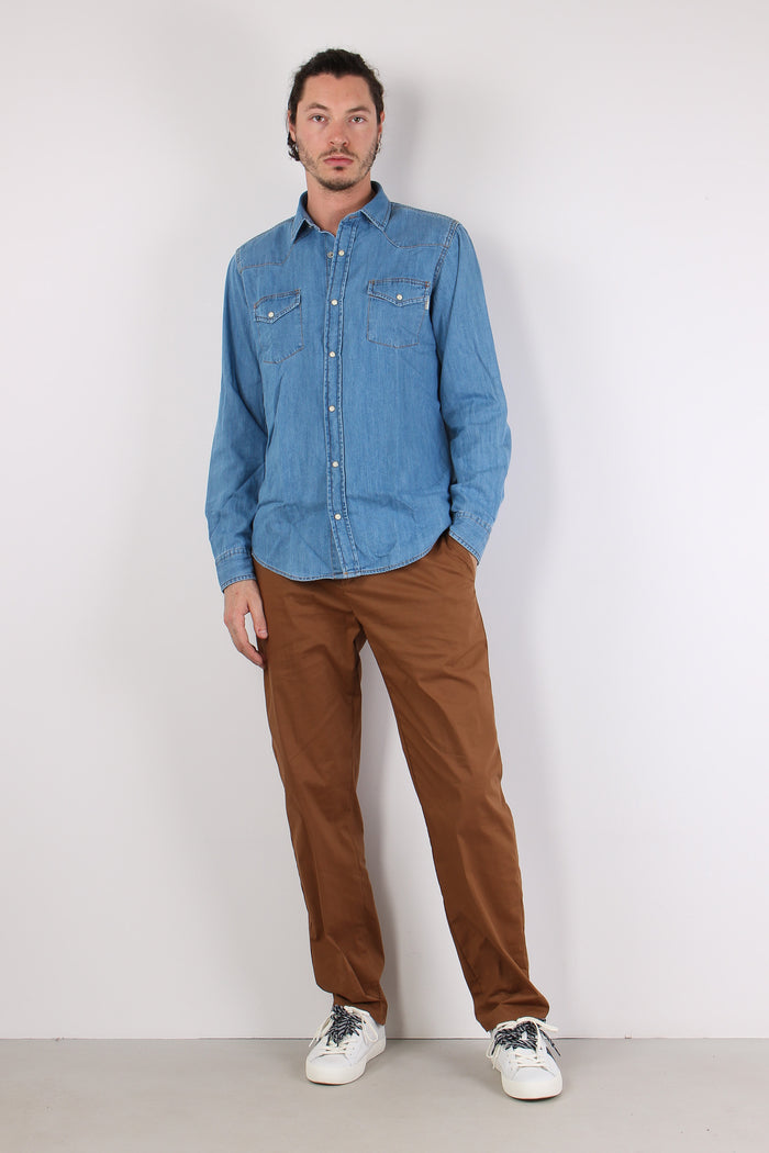 Camicia Denim Automatici Denim Chiaro-3