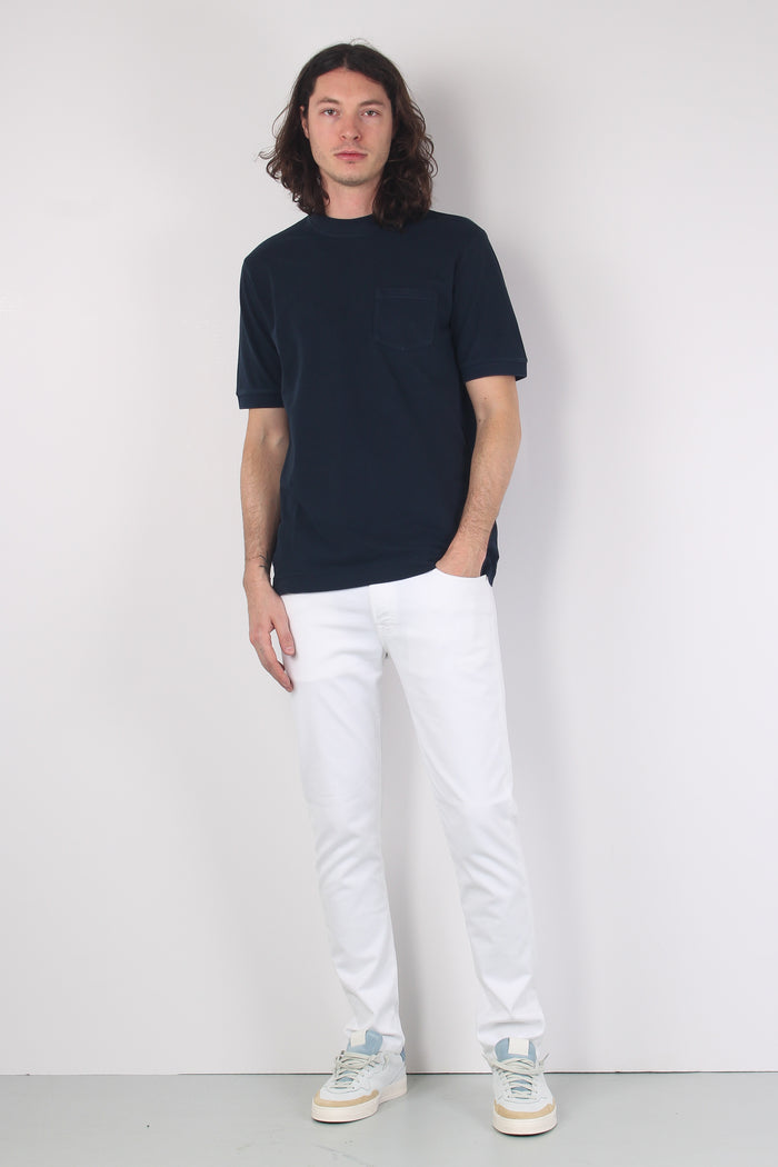 T-shirt Piquet Taschino Blu Navy-4