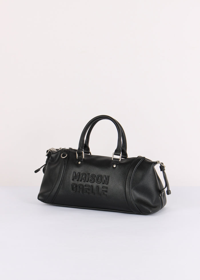 Maxi Duffle Maxi Logo Rilievo Nero-2