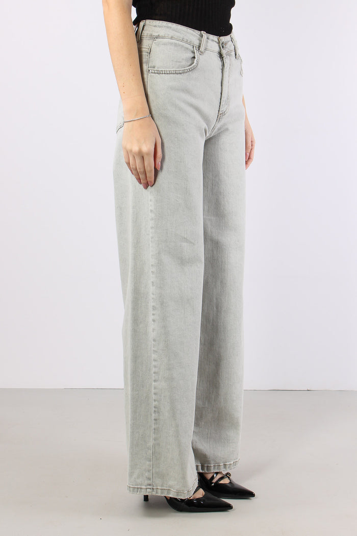 Denim Palazzo Slavato Denim Nero-7