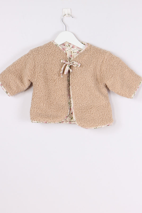 Giubbotto Teddy Reversibile Miele/rose