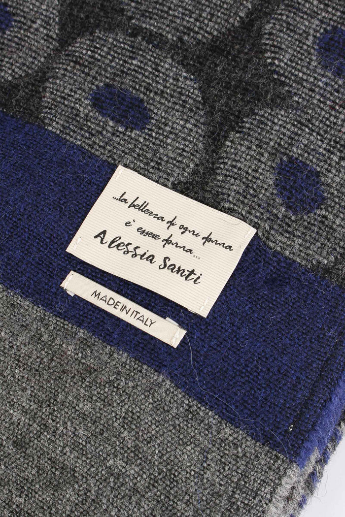 Sciarpa Jacquard Grigio/blu-4