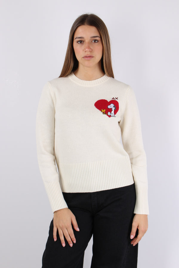 Maglia Cuore Laterale Bianco-2