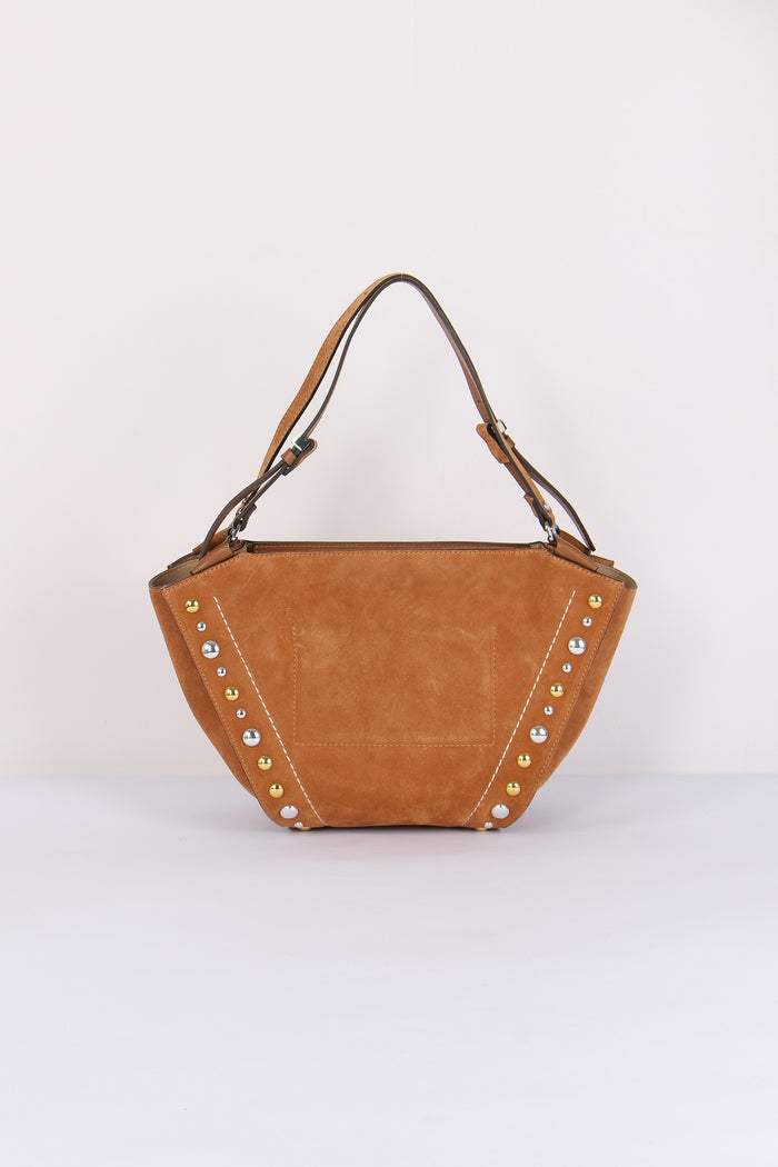 Bloom Shopping Camoscio Borchi Caramello-4