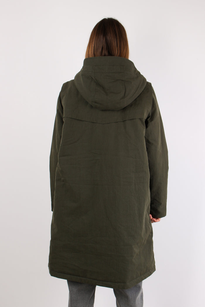 Parka Interno Pelliccia Green Blackish-7