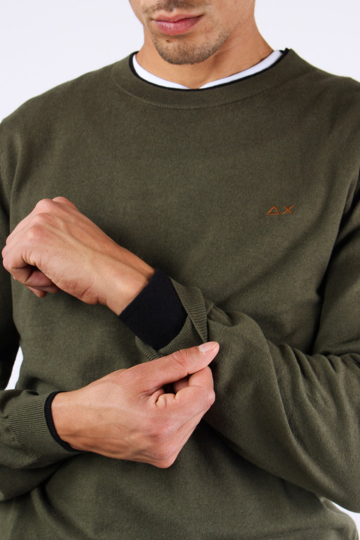 Maglia Misto Lana Profilo Coll Militare-5