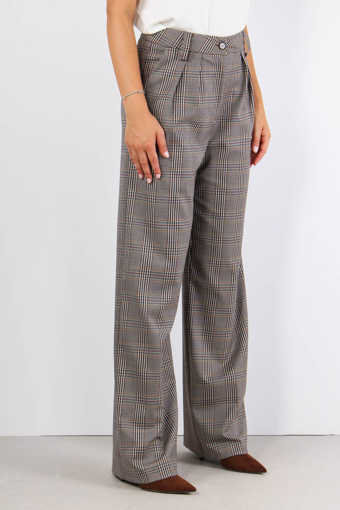 Pantalone Doppia Pences Largo Tortora/nocciola-6