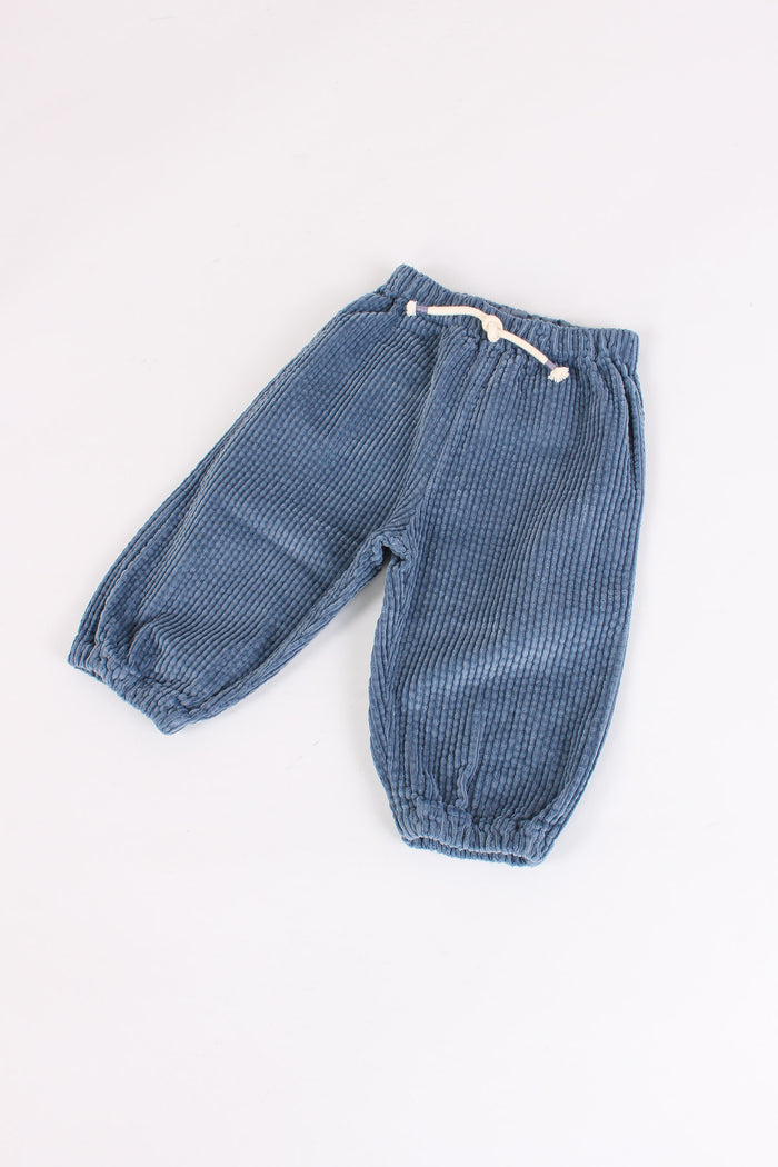 Pantalone Velluto Coulisse Artic Blue-3