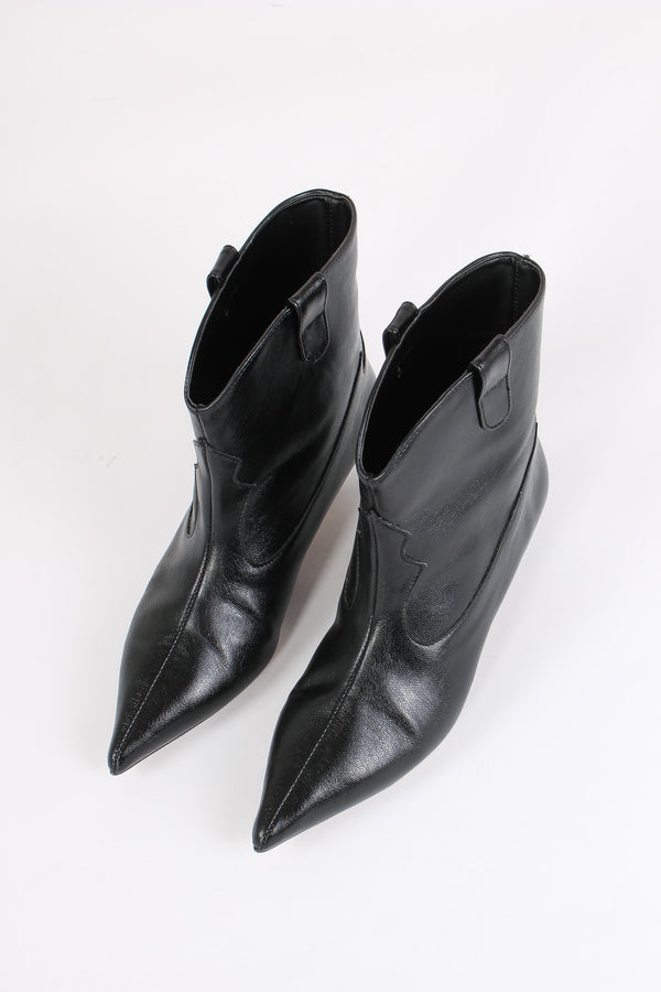 Stivale Effetto Texano Nero-2