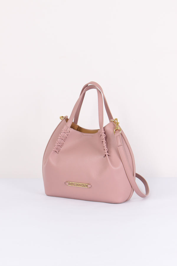Borsa 2 Manici Intreccio Rosa-2