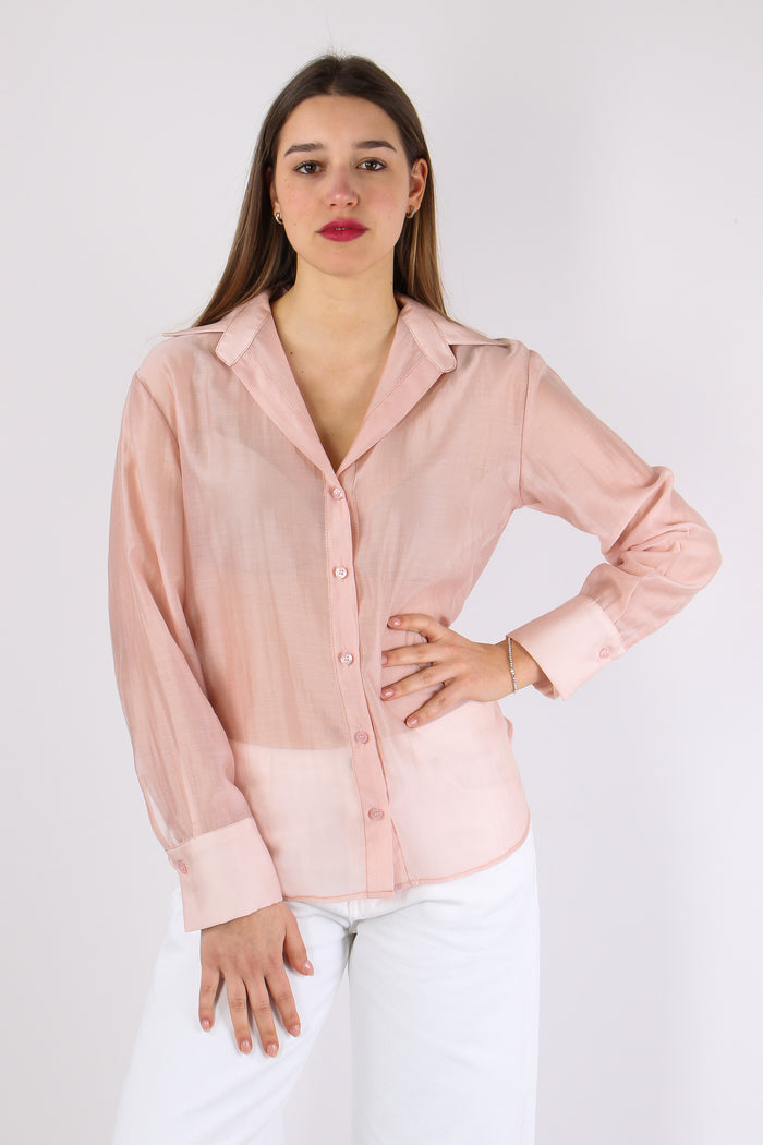 Camicia Regular Mussola Rosa Chiaro-4