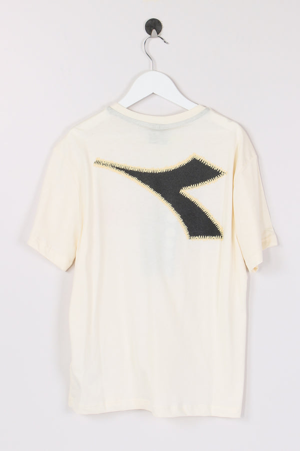 T-shirt Cotone Logo Crema-2