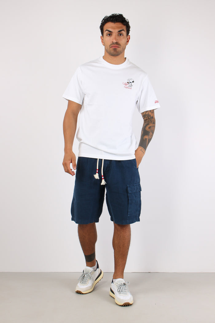 T-shirt Scritta Ricami Snoopy Caffe-4