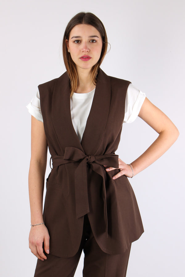 Bertiusa Gilet Cinturato Chocolate-2