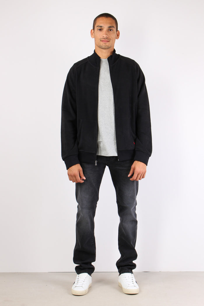 Bomber Collo Lupetto Pile Polo Black-3