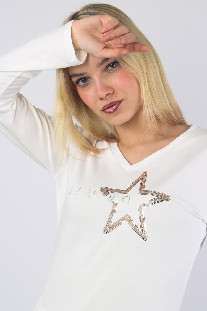 T-shirt Ml Stella Light Ivory-7