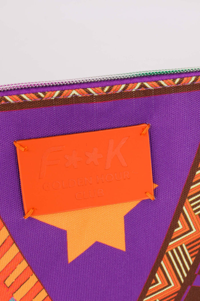 Maxi Pochette Fantasia Viola/arancio-6