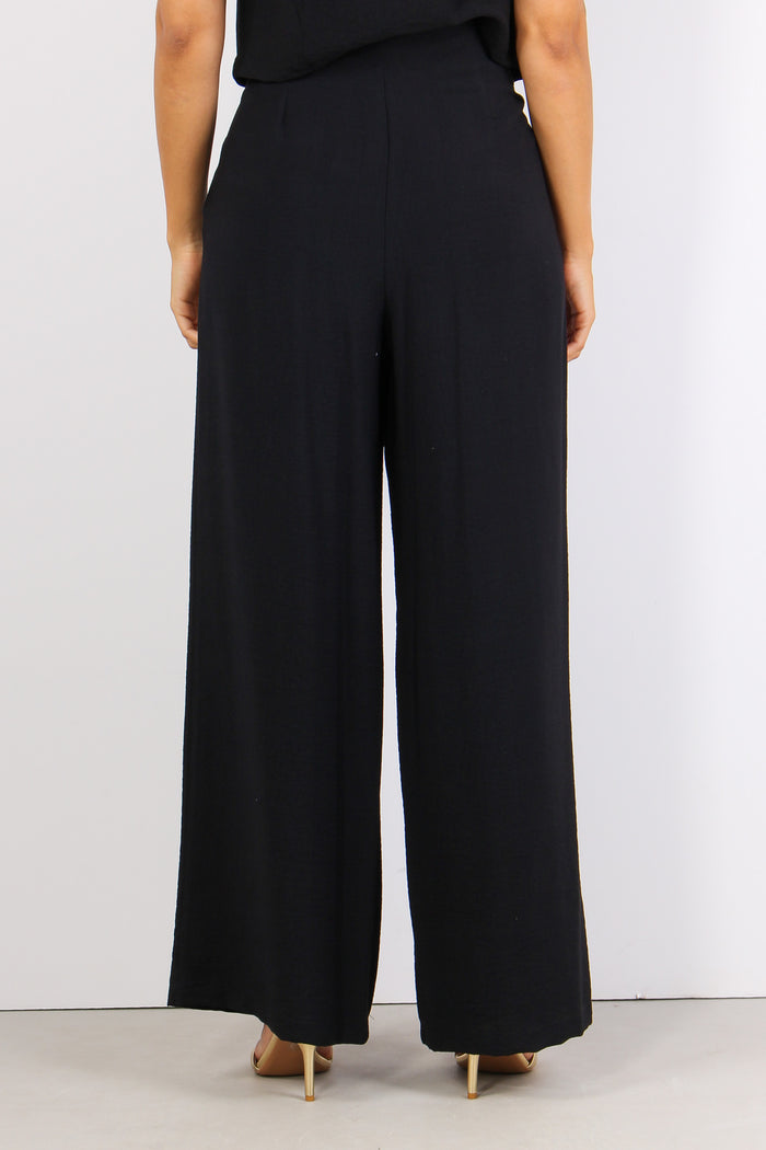 Pantalone Bottoni Gioiello Nero-4