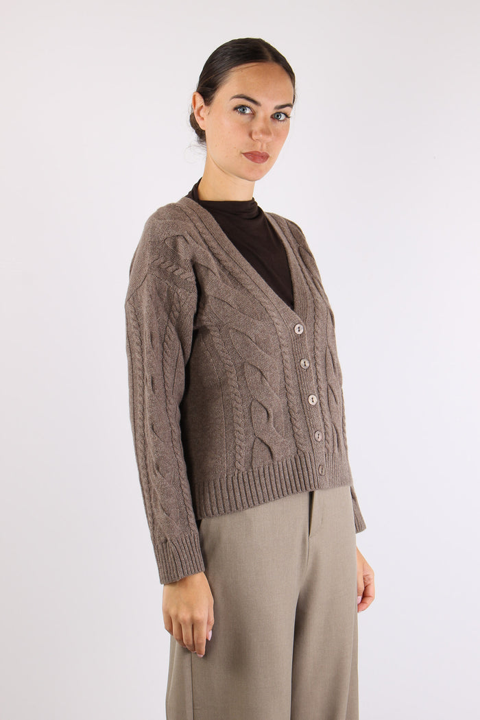 Cardigan Treccia Brown-4