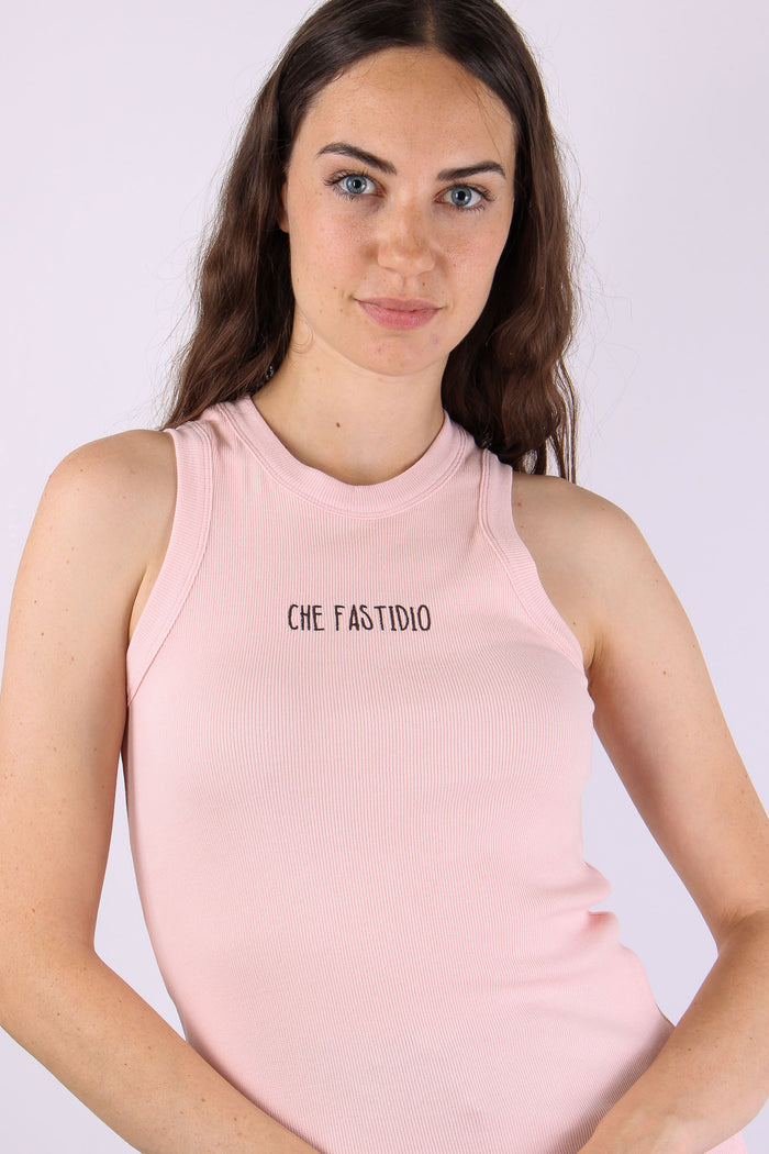 Canotta Costina Ricamo Che Fas Rosa-6