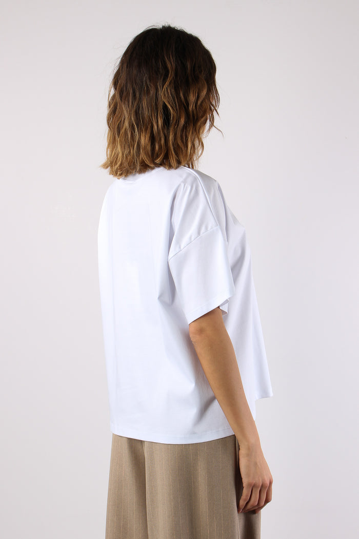 T-shirt Spicchio Fondo Pizzo Bianco-6