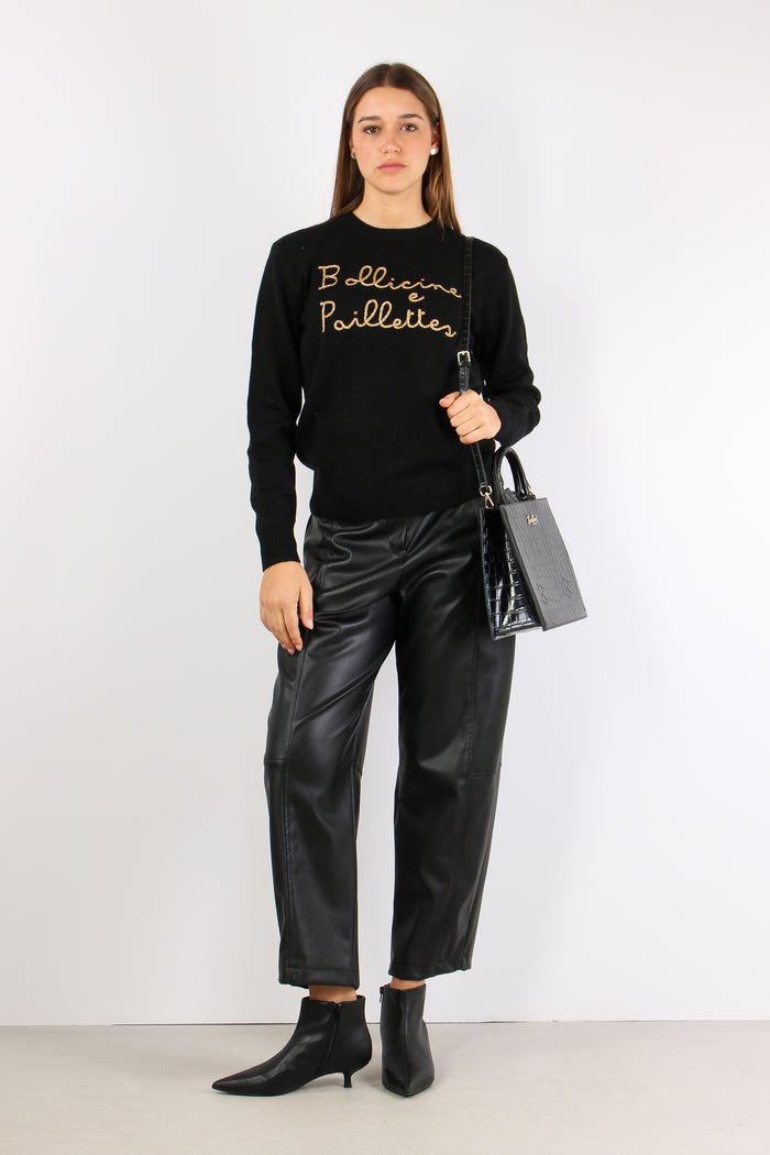 Girocollo Bollicine Paillettes Nero-6