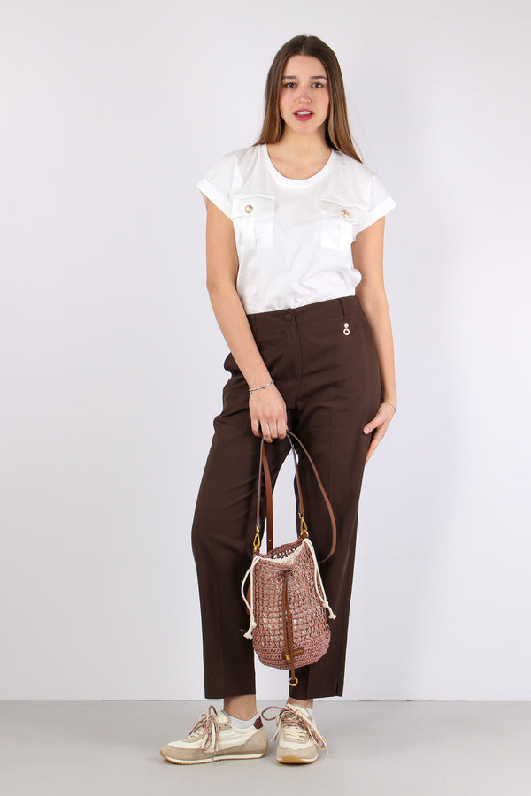 Antoine T-shirt Cotone Taschiine White