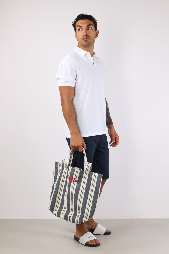 Essential Bag Canvas Blu/beige-4